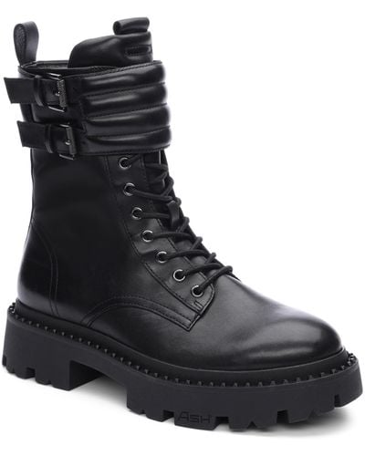 Ash Lug Combat Boot - Black