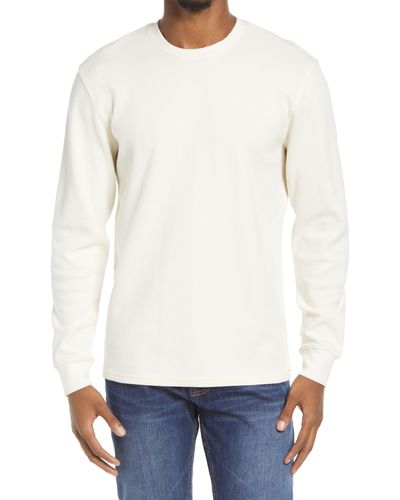 The Normal Brand Vintage Wash Thermal Long Sleeve T-shirt - White