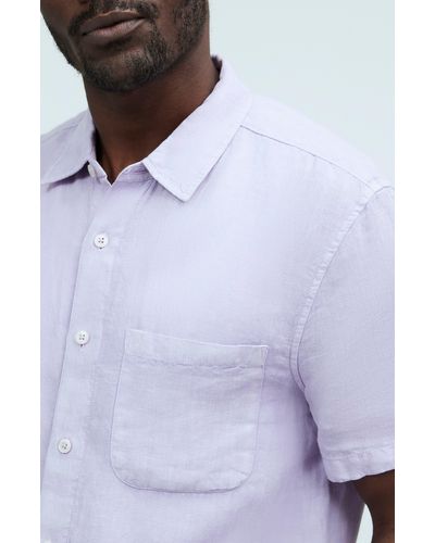 Madewell Easy Linen Short-sleeve Button-up Shirt - White