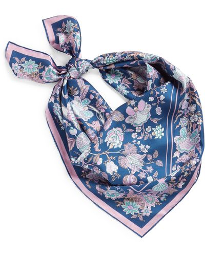 Liberty Tree Of Life Floral Silk Scarf - Blue