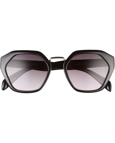 Sam Edelman 53mm Round Sunglasses - Black