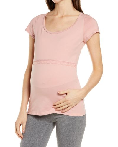 Belabumbum Aura Cotton Nursing T-shirt - Pink
