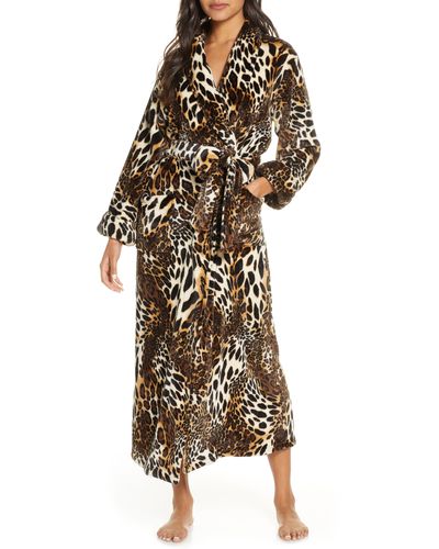 Natori Leopard Plush Robe - Multicolor