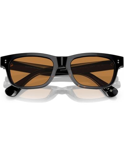 Oliver Peoples Rosson Sun 53mm Square Sunglasses - Black