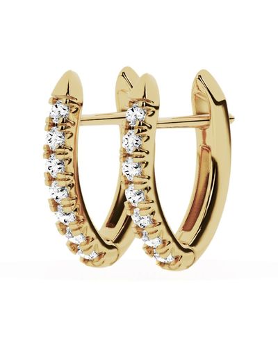 Jennifer Fisher 18k Gold Lab Created Diamond Hoop Earrings - 0.39 Ctw - Metallic