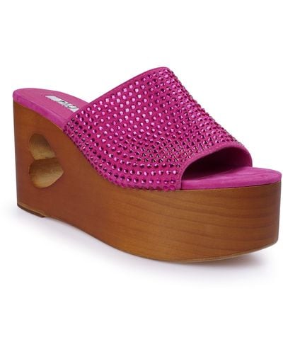 Zigi Amore Platform Wedge Slide Sandal - Pink