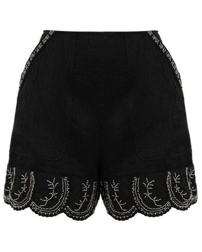 Nocturne Stone Detailed Shorts - Black