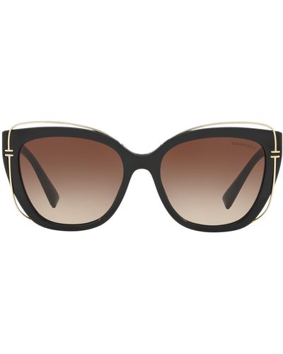 Tiffany & Co. 54mm Gradient Cat Eye Sunglasses - Brown