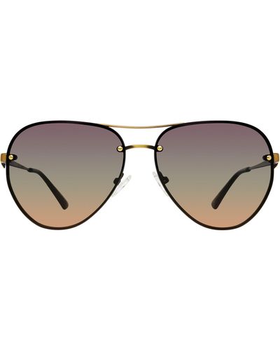 Kurt Geiger Shoreditch 60mm Rimless Aviator Sunglasses - Multicolor
