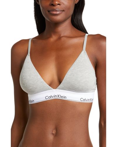 Calvin Klein - Modern Cotton Triangle Bralette : Grey