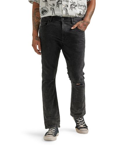 Wrangler Ripped Bootcut Jeans - Black