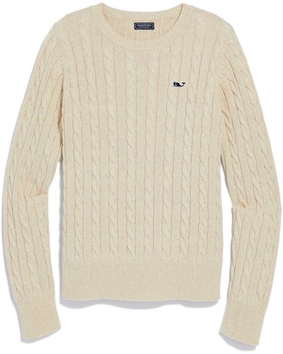 Vineyard Vines Cable Stitch Cotton Sweater - White