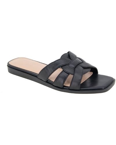 BCBGMAXAZRIA Meltem Square Toe Slide Sandal - Black