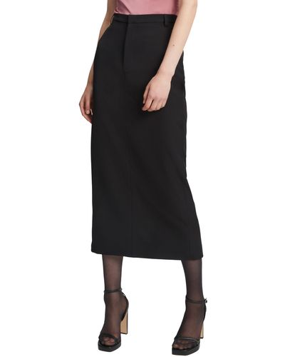 Bardot Tailored Midi Skirt - Black