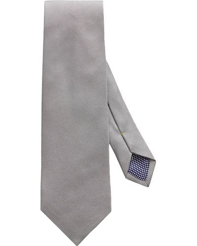 Eton Solid Silk Tie - Gray
