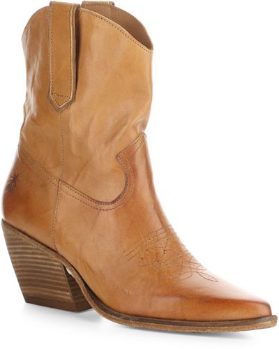 Fly London Wofy Pointed Toe Western Boot - Brown