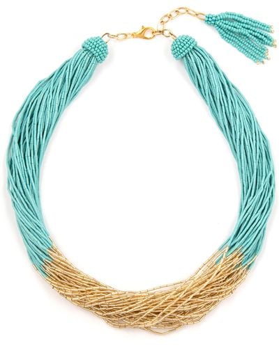 Deepa Gurnani Loretta Beaded Layered Necklace - Multicolor