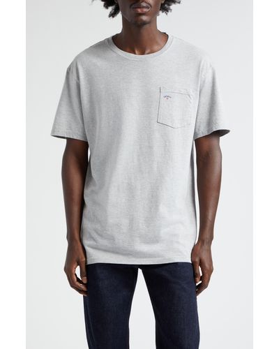 Noah Core Logo Cotton Blend Pocket T-shirt - Gray