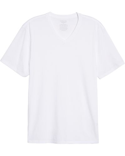 Vince Pima Cotton Slim Fit V-neck T-shirt - White