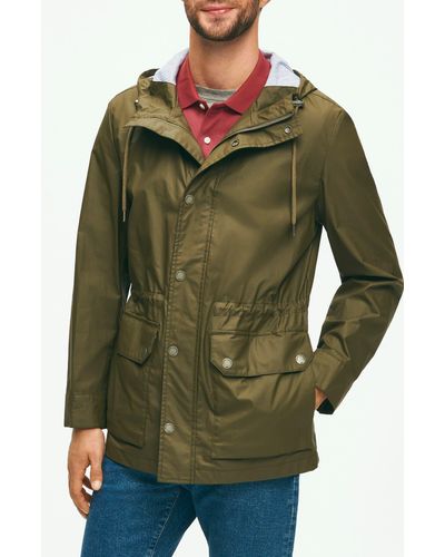 Brooks Brothers Out Bonded Hooded Jacket - Green