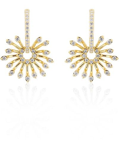 Hueb Luminus Diamond Drop Earrings - Metallic