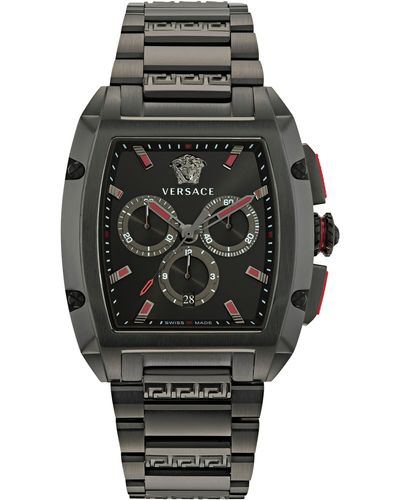 Versace Dominus Chronograph Bracelet Watch - Black