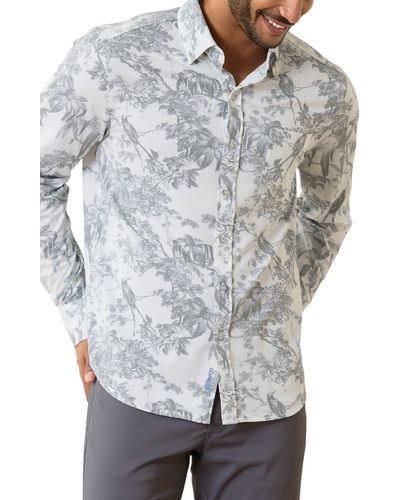 Tommy Bahama San Lucio Canopy Floral Button-up Shirt - Gray
