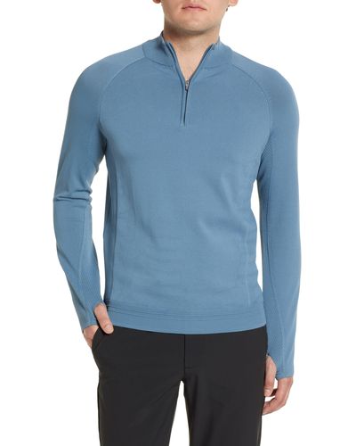 Brady Engineered Half Zip Pullover - Blue