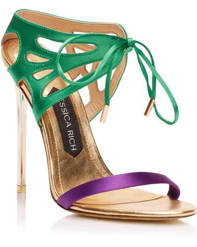 Jessica Rich So Expensive Satin Sandal - Green