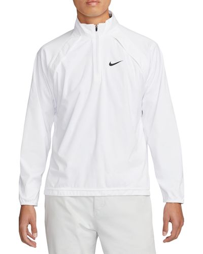 Nike Repel Tour Water-resistant Half Zip Golf Jacket - White