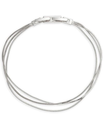 Nordstrom Demi-fine Triple Strand Chain Bracelet - White