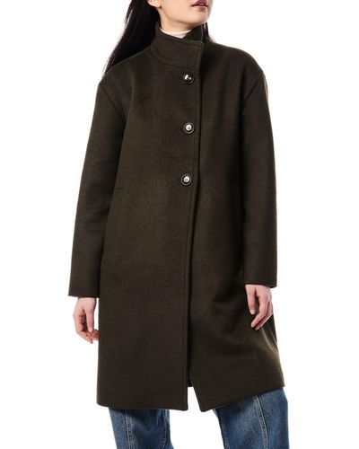 Bernardo Melton Wool Blend Coat - Black
