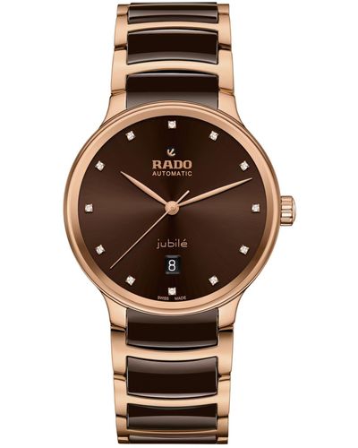 Rado Centrix Diamond Ceramic Bracelet Watch - Black