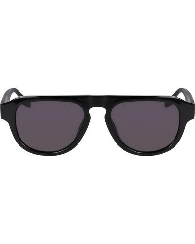 Converse Fluidity 53mm Aviator Sunglasses - Black
