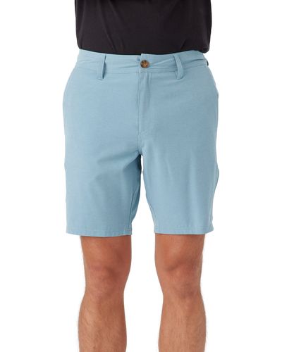 O'neill Sportswear Reserve Light Check Water Repellent Bermuda Shorts - Blue