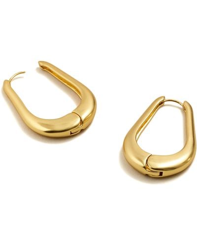 Madewell Large Droplet Hoop Earrings - Metallic