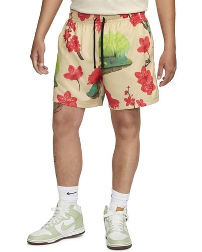 Nike Dri-Fit Cherry Blossom Mesh Camp Shirt in Team Gold