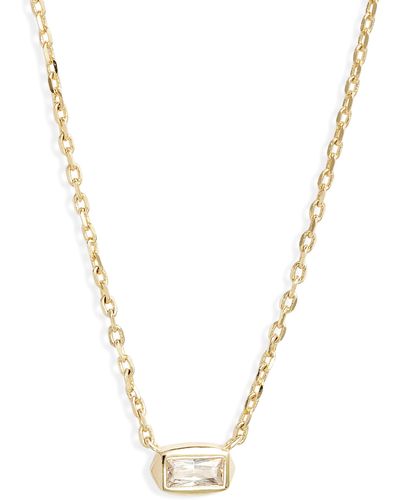 Kendra Scott Fern Crystal Pendant Necklace - Metallic