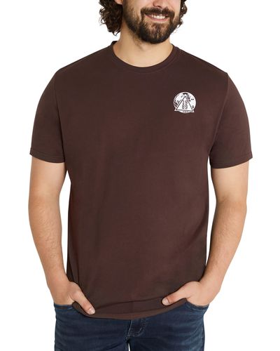 Johnny Bigg Carpe Diem Longline Graphic T-shirt - Brown