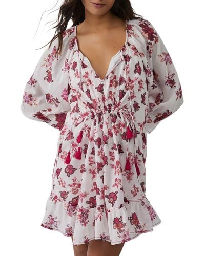 Free People Camella Floral Print Minidress - Red