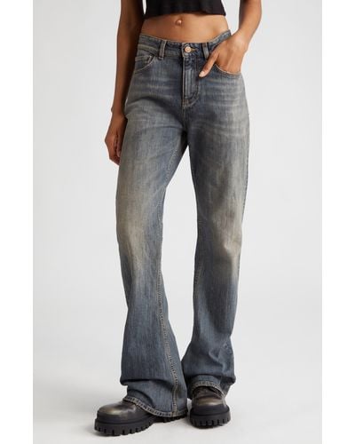 Balenciaga Rigid Bootcut Jeans - Gray