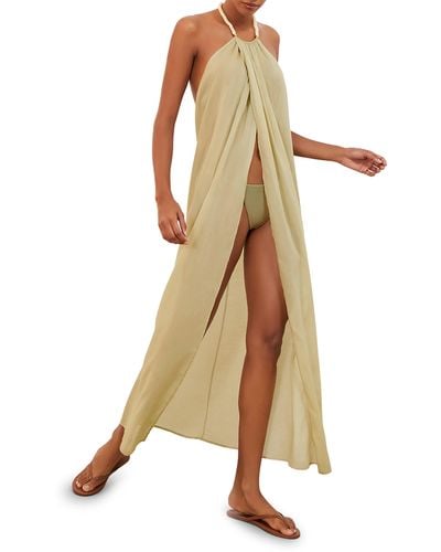 ViX Cloe Halter Cover-up Maxi Dress - Natural
