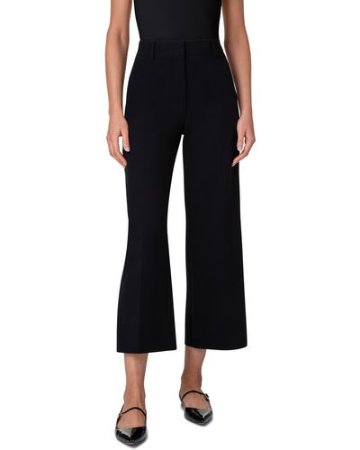 Akris Flora Cotton Twill Crop Pants - Black