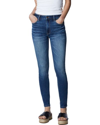 HINT OF BLU High Waist Ankle Skinny Jeans - Blue
