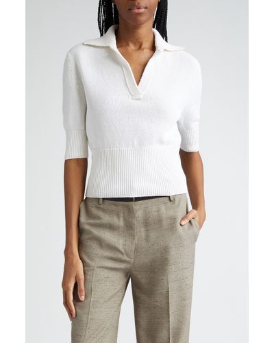 Proenza Schouler Reeve Polo Sweater - White