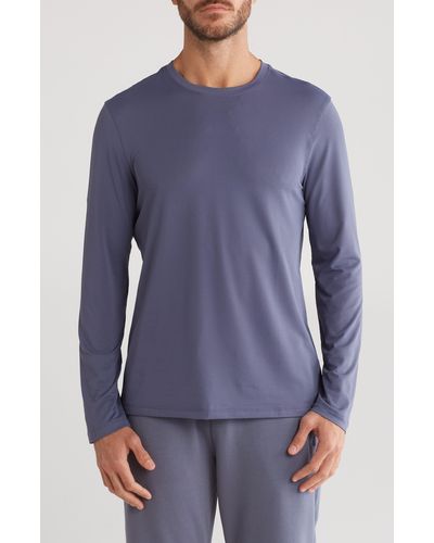 90 Degrees Jacquard Crewneck Sweater - Blue