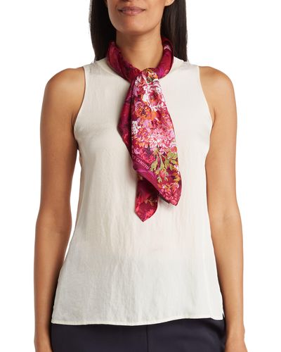 Vince Camuto Floral Square Scarf - White