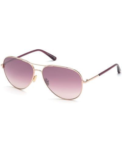 Tom Ford 59mm Pilot Sunglasses - Pink
