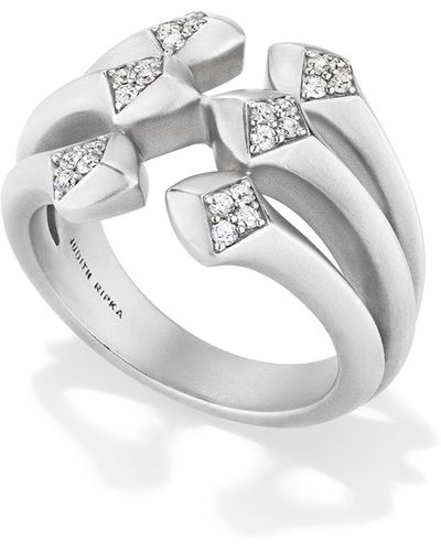 Judith Ripka Iris Diamond Multi Band Ring - White