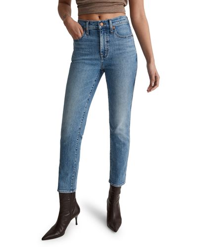 Madewell Stovepipe Straight Leg Jeans - Blue